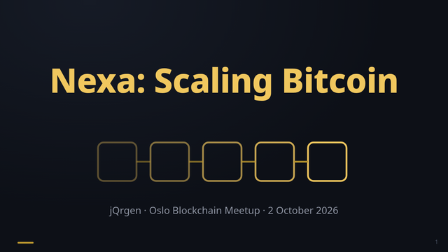 Slide 1: Nexa: Scaling Bitcoin