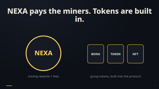 Slide 7: One coin, native tokens